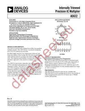 AD632ADZ datasheet  